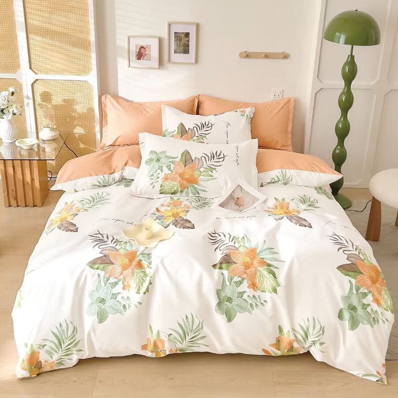 90GSM 235Width / 90GSM 250Width Polyester Bed Sheet Set