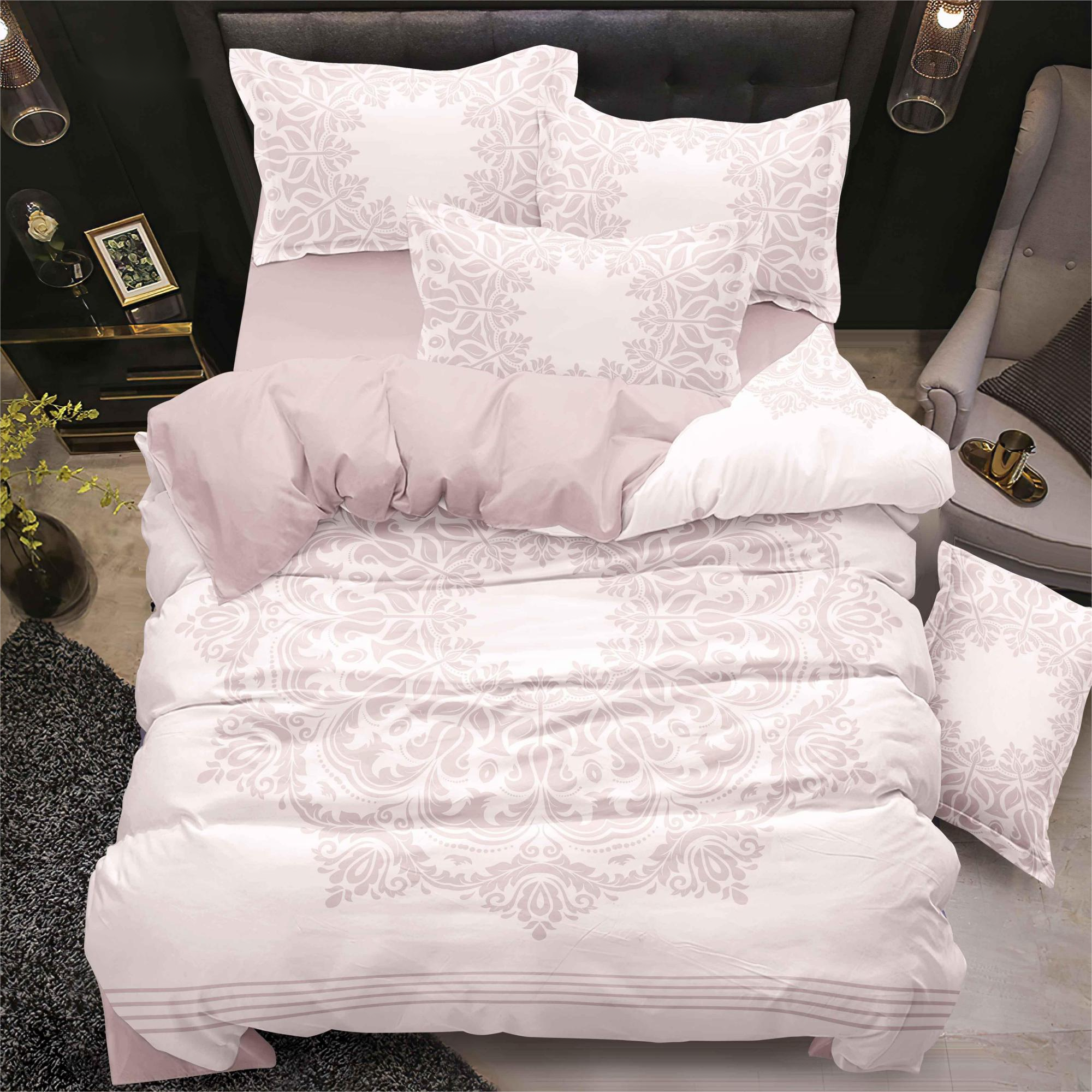 Bulaklak digital printed bed sheet set modernong estilo