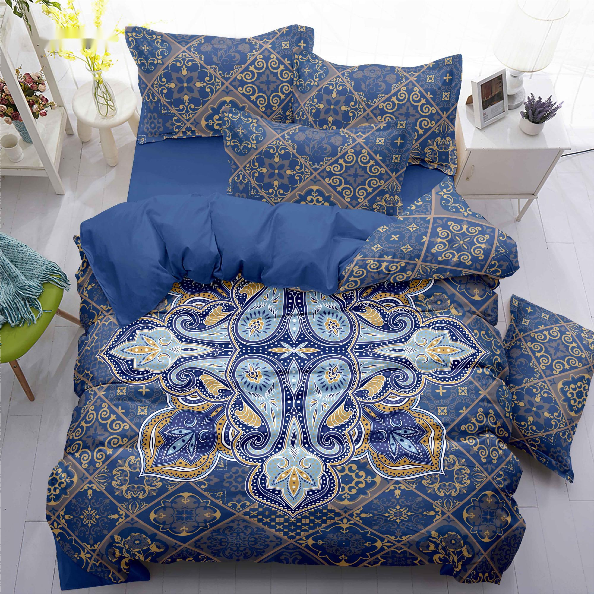 Digital na naka -print na bed sheet Itakda ang bulaklak na nakamamanghang maginhawa