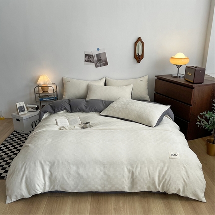 Polyester bed sheet set minimalist makinis na disenyo
