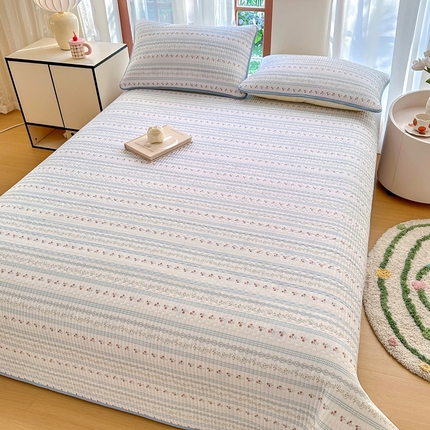 Purong cotton quilted bedcover malambot na maginhawang kagandahan