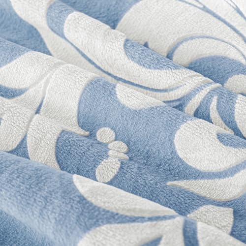 Burnout Printed Flannel Winter Comforter, Bohemian Plush Quilt na may Ultra-Soft Microfiber Backing, Warm All-Season Bedding